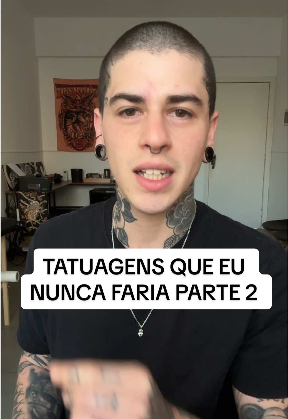 Quando vc for ficar bravo(a) lembra da parte que eu falo EM MIM 😂 #tatuagem #tatuagensquenuncafaria #patchtattoo #cybertribal