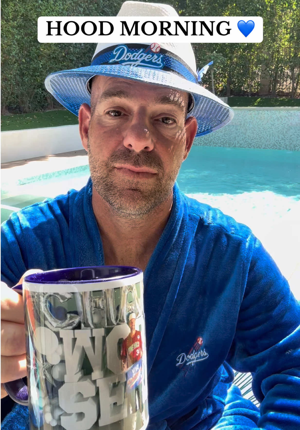 HOOD MORNING ☕️ #dodgers #hoodvinscully #thehoodvinscully #baseball #MLB 
