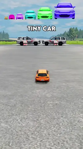 Big _ Small cars vs police roadblock #beamng #beamng_drive #beamngcrashdrive #foryou 