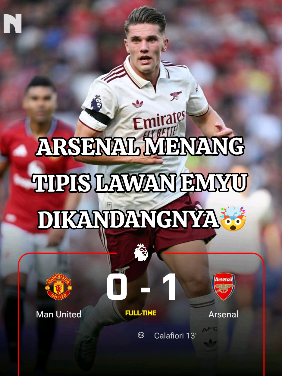 FT: MAN UNITED 0-1 ARSENAL Munyuk Terpongkeng lawan Arsenal 0-1: Debut Sesko, Calafiori Jadi Pahlawan, Arsenal hanya melepaskan dua shot on target dari total sembilan kali percobaan. Arsenal berada di posisi keenam klasemen Liga Inggris dengan tiga poin, sementara MU di posisi ke-15 dengan nol poin. . #manchesterunited #arsenal #gyokeres #benjaminsesko #brunofernandes #PremierLeague #epl 