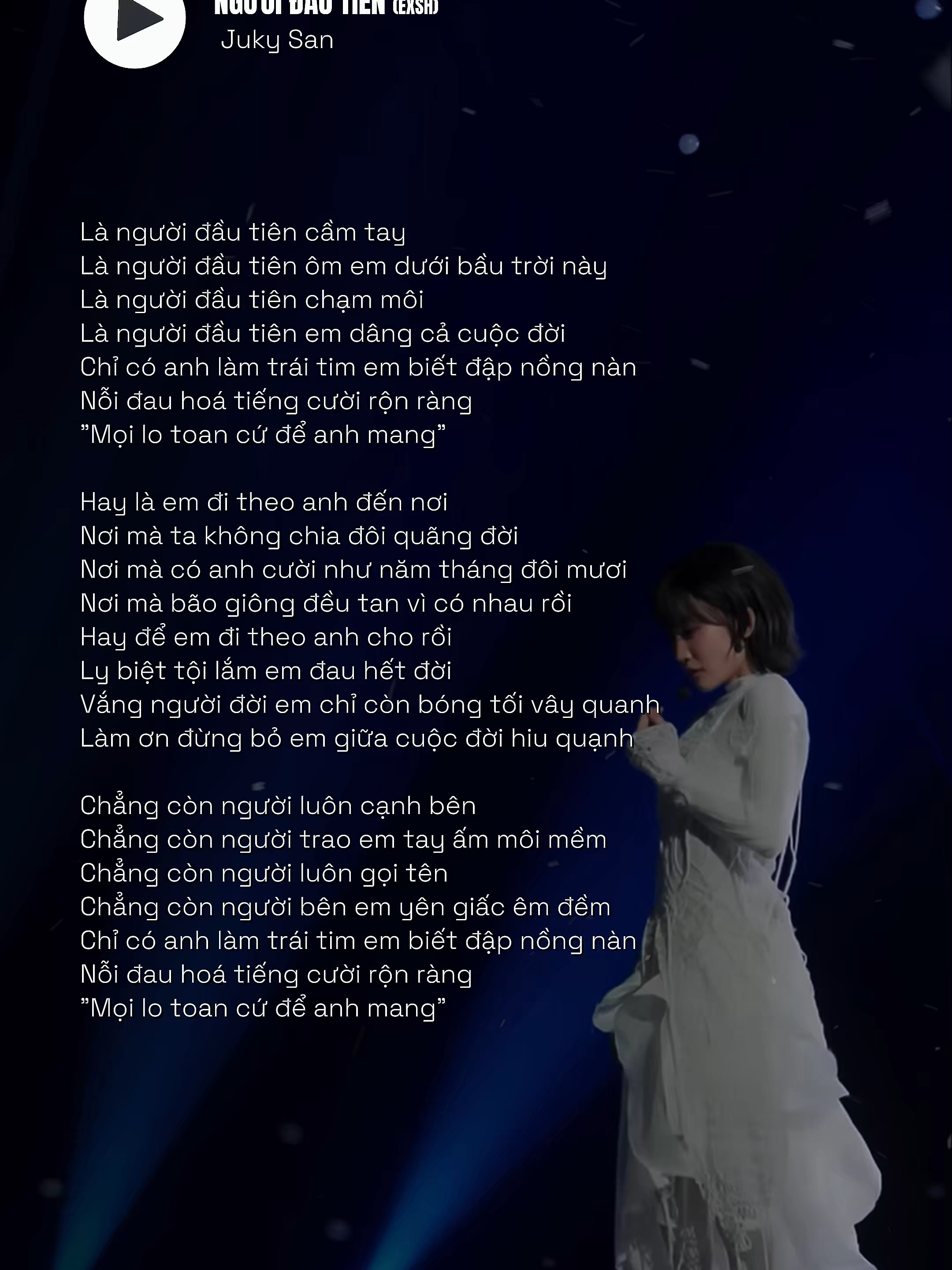 NGƯỜI ĐẦU TIÊN // Juky San #exsh #nguoidautien #jukysan#fyp#nhachaymoingay#nhacnaychillphet #soundsofvietnam#xh
