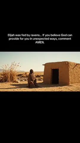 Elijah was fed by ravens at the Brook Cherith. A reminder that God can provide in the most unexpected ways. Type Amen if you believe God still provides today. #BibleStory #FaithInGod #GodProvides #ChristianTikTok #Amen