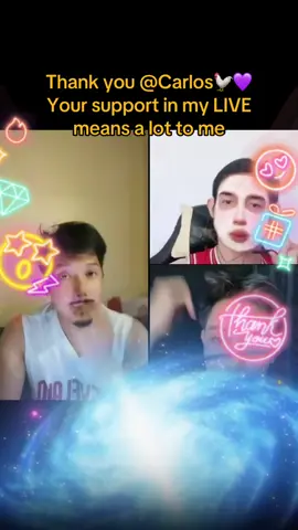 Carlos🐓💜, thank you for the incredible support in my LIVE! I will keep creating better LIVE content!@Carlos🐓💜 #tiktoklive #livehighlights #livegift #galaxy #hatandmustache 