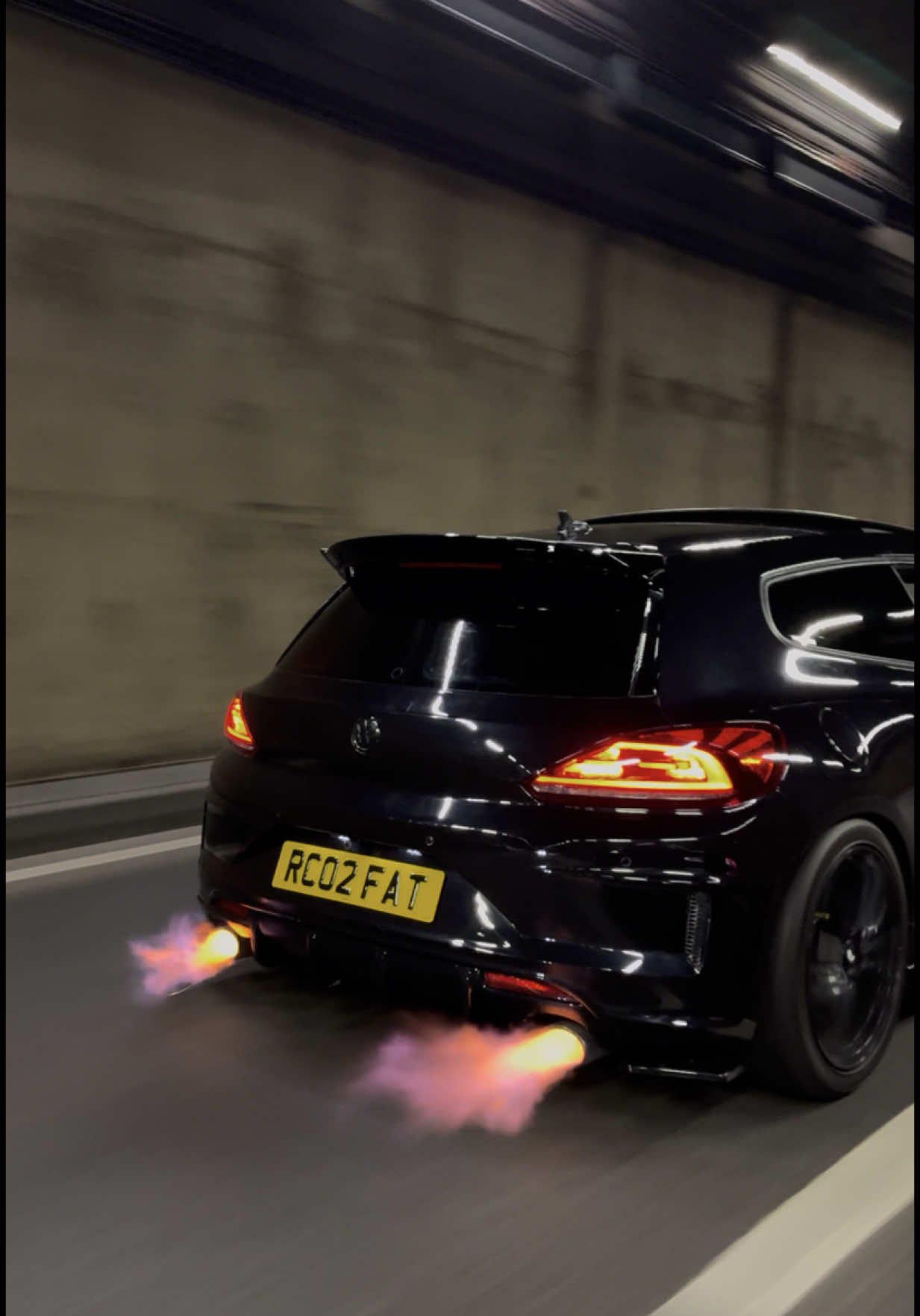 *Ai Generated *Loudest scirocco @Wiiloud #fyp #vw #scirrocco #flames #london #tunedcars 