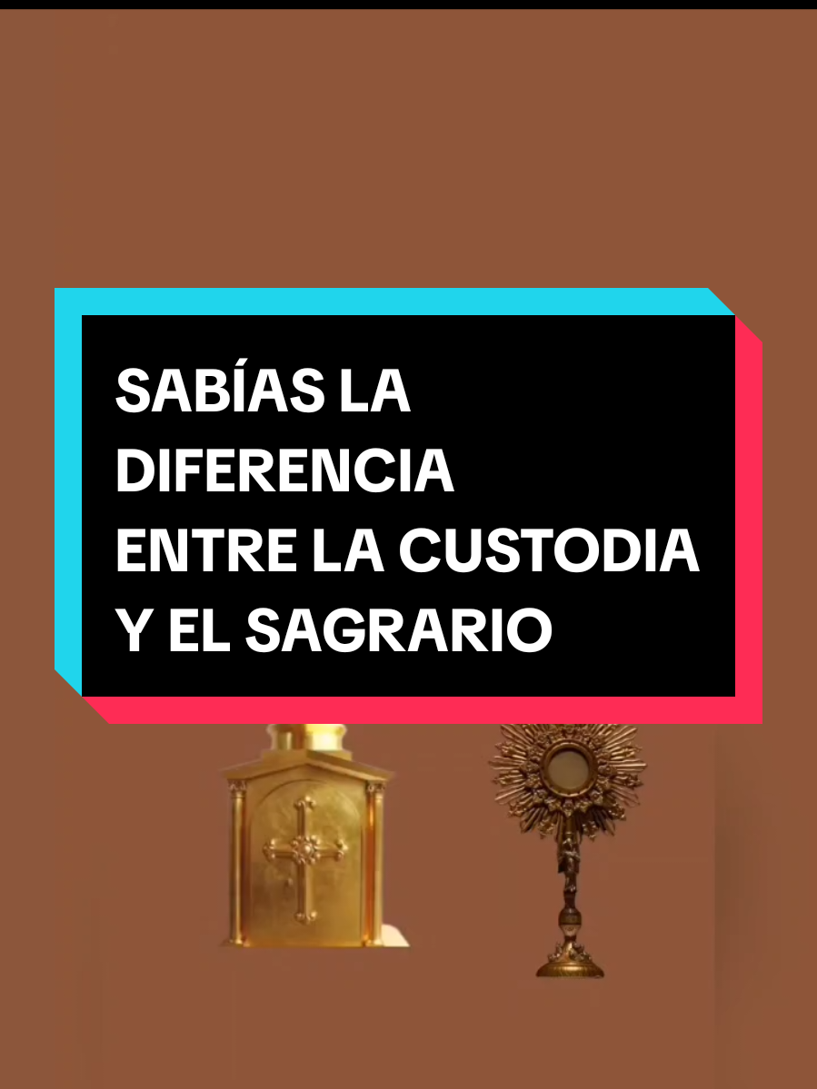 SABIAS LA DIFERENCIA ENTRE LA CUSTODIA Y EL SAGRARIO #CapCut #catolicasoy #alygy_lavozdeldesierto #ejercitomariano 