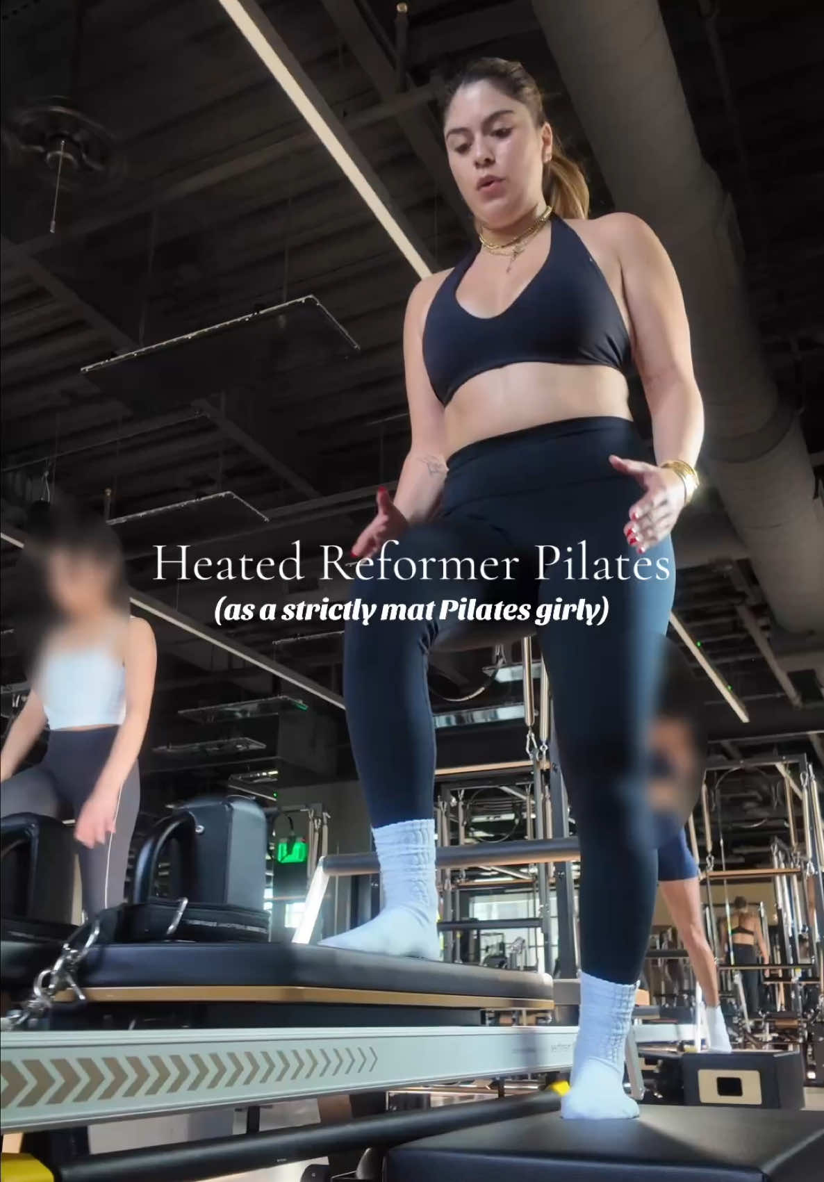 Yall this was NO JOKE??? Heated reformer is wild wow🥵 #fyp #foryou #reformerpilates #pilatesprincess #fortworth  Studio: @format.fw  Top/bottoms: @FP Movement @csb  Grip socks: @OLIROSE 