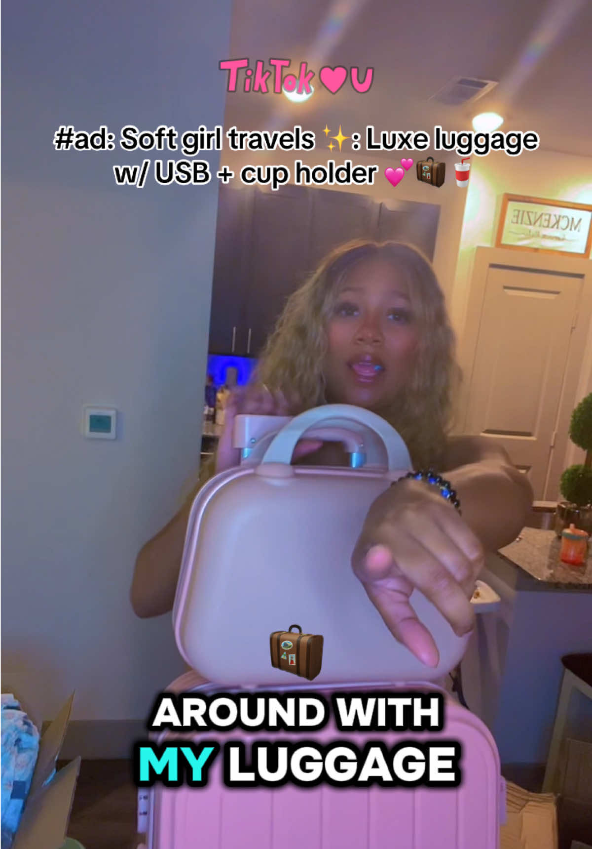 “#ad ✨ Ready to level up your travel game? Because I just found the cutest luggage set on TikTok Shop! 💖🧳 This 2-piece beauty is 65% off and trust me, it’s a total game-changer with its USB port and cup holder. ✈️✨ Check it out before it sells out!” #TikTokShopFinds #TravelInStyle #LuggageLove #TravelEssentials    