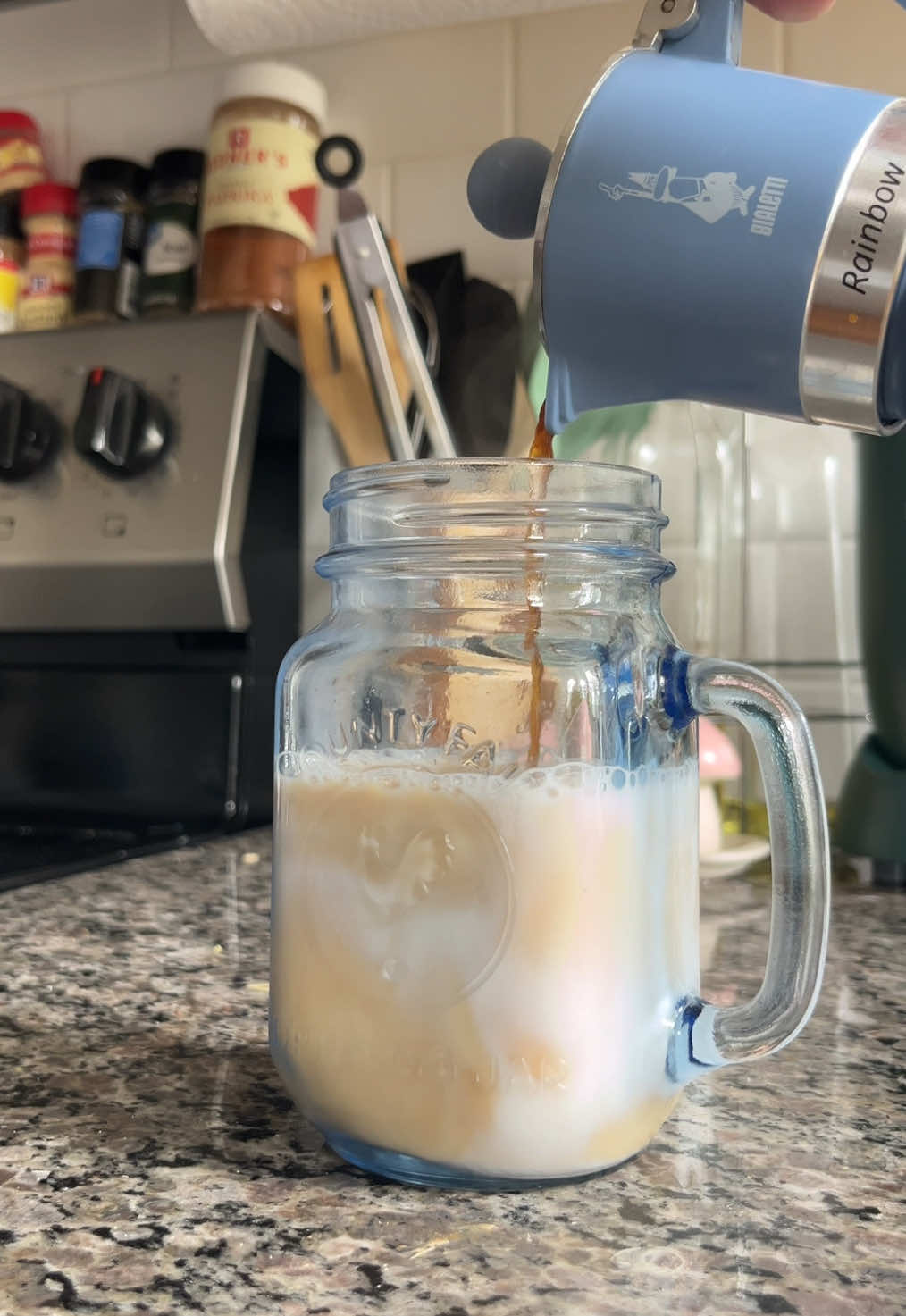 a slow morning enjoying a latte at home in the apartment that i love #coffee #morningcoffee #slowmorning #latte #mochapot 
