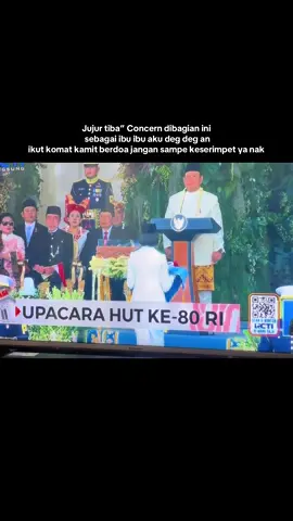 Selain deg-degan dibagian Pembentangan Bendera, ini juga Part menegangkan 🇮🇩 #hutri80 #prabowo