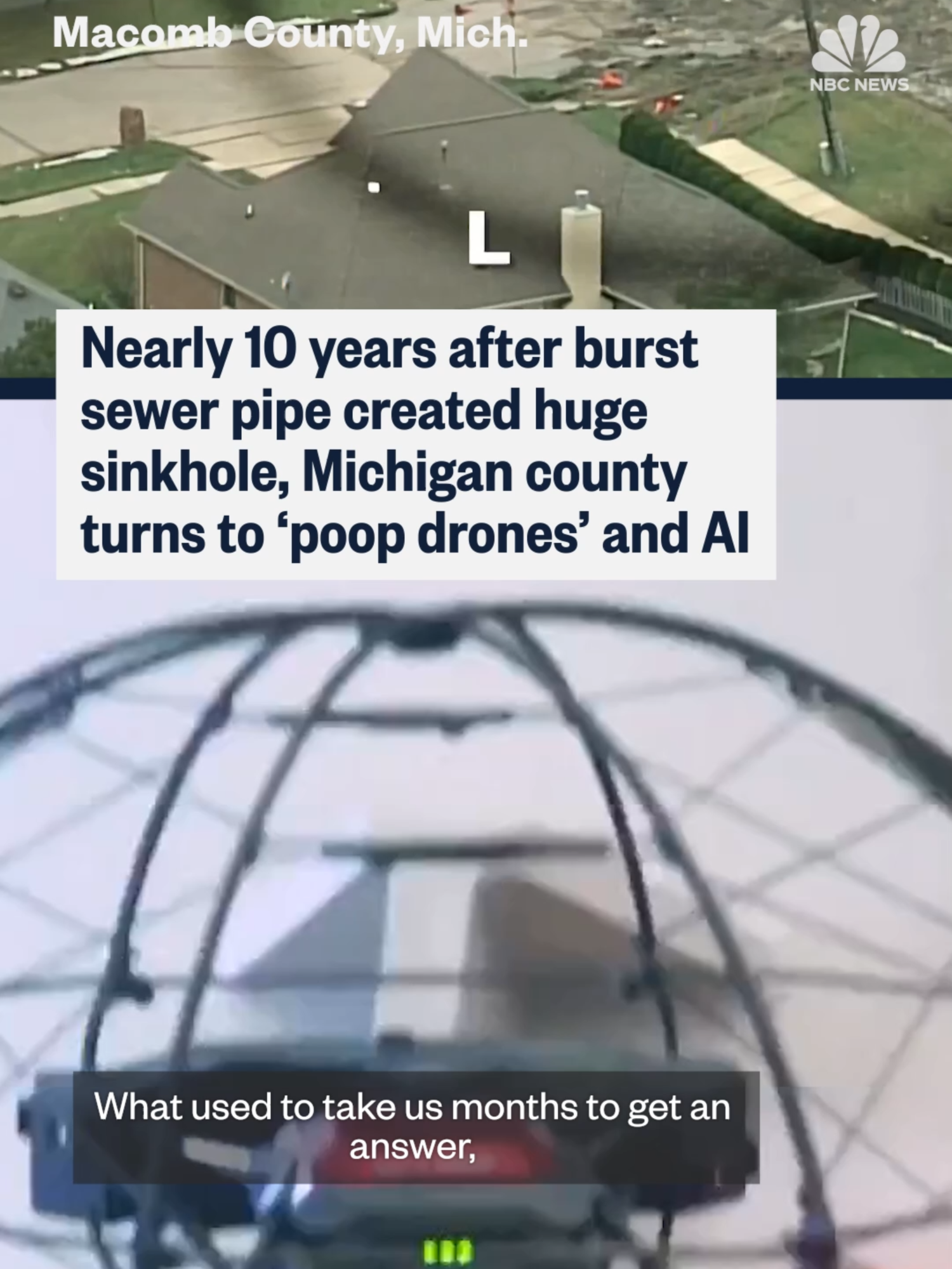 This #Michigan county is turning to new technology, including #drones and AI, to inspect its sewer systems in the hope of preventing #sinkholes.