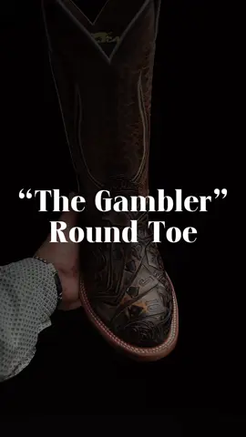 “The Gambler” In A Round Toe ⚒️🎰♠️🍀 #alfawesternwear #alfawesternwearboots #lasvegas #cowboyboots #gambler 