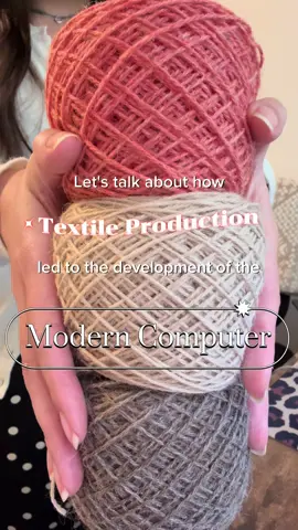 Let’s talk about how textile production led to the development of the computer. I knit a punch card to explicitly show the influence fiber arts had on modern technology.  Knit with @Knit Picks Alpaca Cloud Fingering in the colors Bernice, Dashwood, and Molesley.  #knitting #fiberart #artandtechnology #knittok #knittersoftiktok 