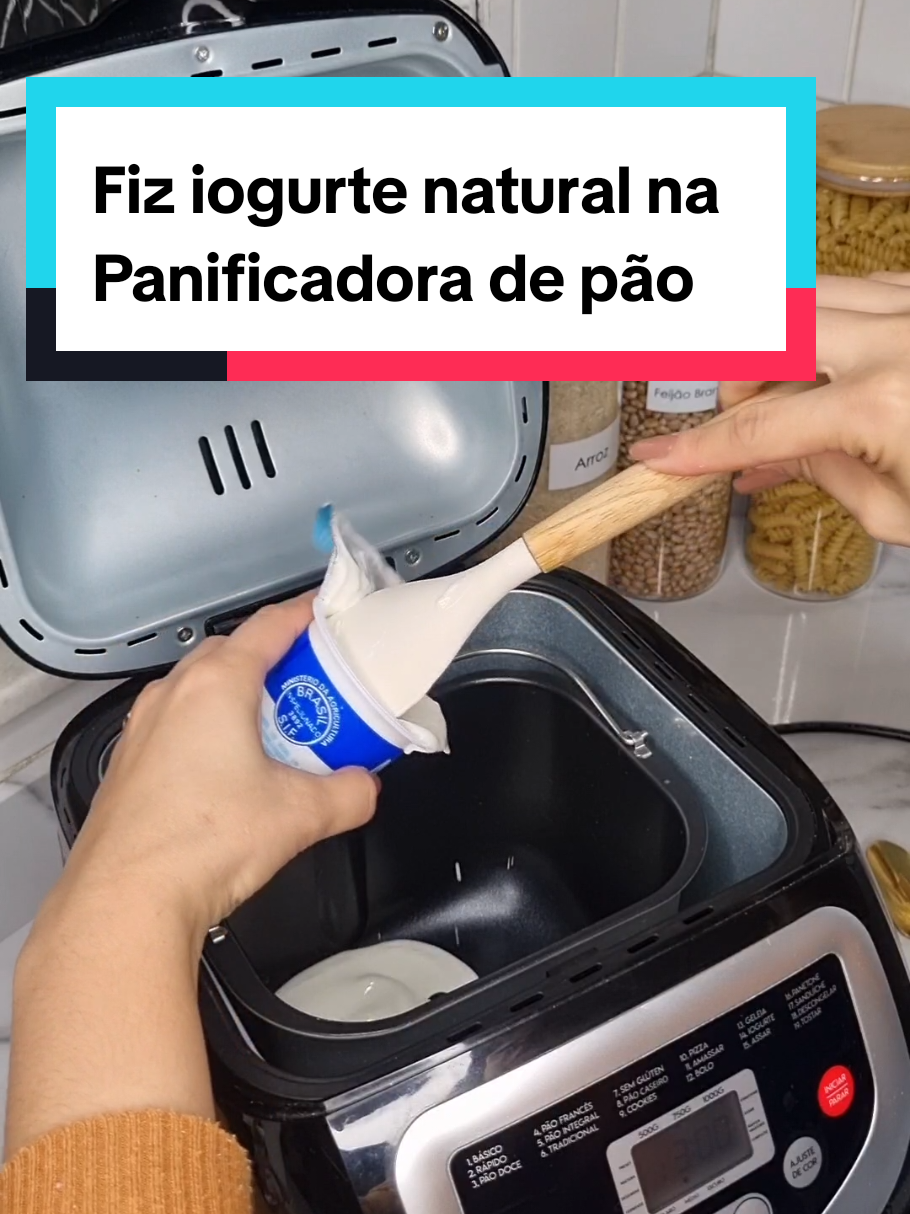 Fiz iogurte natural na minha Panificadora, e lembrando que não são todas Panificadora que tem essa função. #vira #panificadora #iogurtenatural 