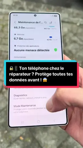 🔒📱 Ton téléphone chez le réparateur ? Protège toutes tes données avant ! 😱 #AstuceTéléphone #SécuritéMobile #ProtectionDonnées #SecretPhone #RaoufLifestyle