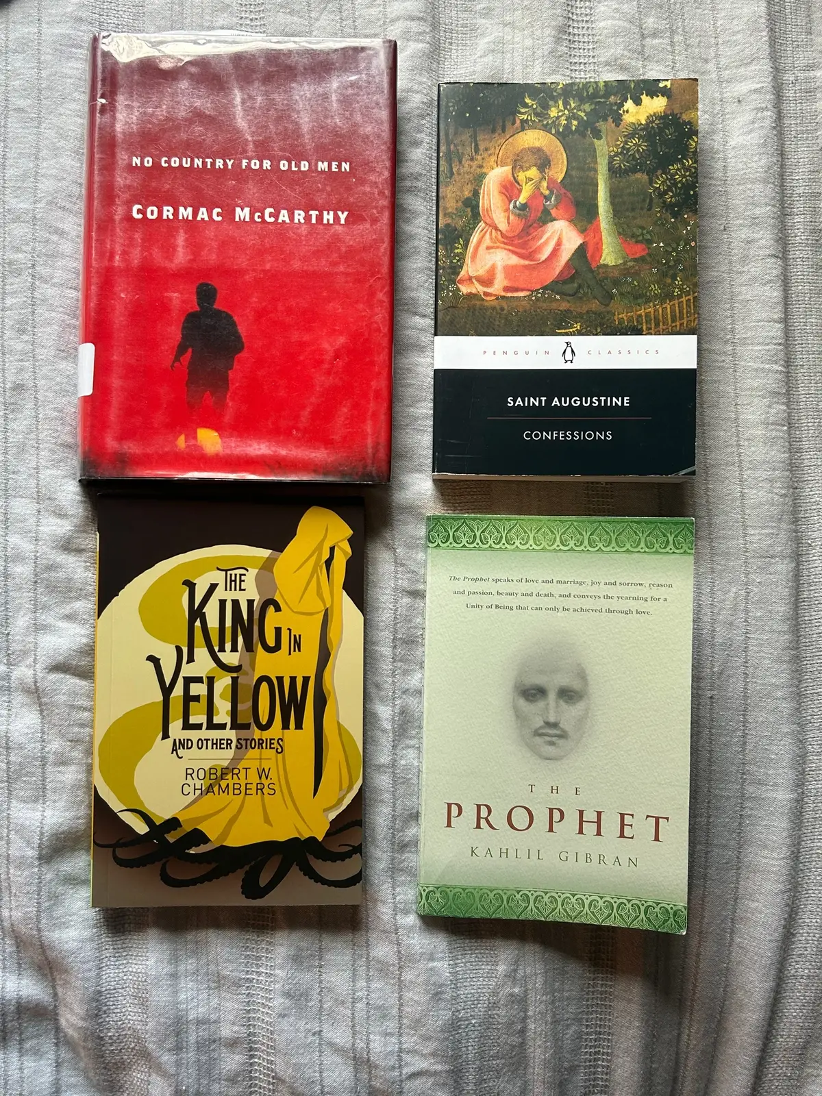 the prophet made me cry, couldn’t put it down& was finished in 2 hours. slowly making my way thru confessions. eating up mccarthy as always. about to start the king in yellow. #BookTok 