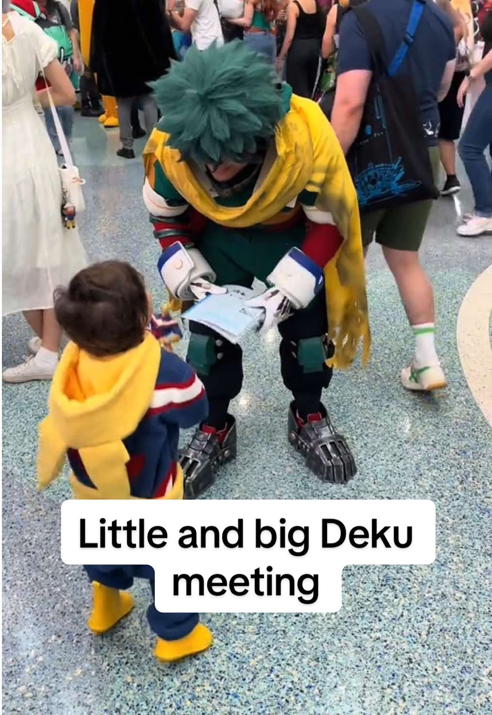 never give up your dreams 💯 #deku #izukumidoriya #babydeku #plusultra #myheroacademia @My Hero Academia Official  Edit: Im so happy everyone is enjoying this. MHA is one of my favorite series. I was realy sad when the manga ended, and I if it had been made maybe 10-15 years ago maybe we would’ve had more filler episodes while the manga took time to be created and I would’ve been so happy 🙏  Sometimes you want  something you love to go on forever and maybe stories like Dragonball and One Piece that seem to stretch forever seemed so normal. Emotionally I am attached to this series and have made peace that it is ending. Thank you for joining me in my updates as I share my memories with my son celebrating 🎉🩷 Amazing Deku cosplayer is @Justin  All Might onsie cosplay is not store bought it is handmade by me with a lot of love blood sweat and tears cause everyone keeps asking where I bought it 🥲🧵🪡