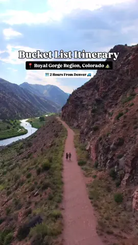 Ready to put a serious dent in your bucket list? 🤯⛰️  Just 2 hours from Denver is one of the most adventure-packed places we’ve ever explored, and since travel is literally what we do for a living….we definitely feel like that’s noteworthy. Say hello to the @royalgorgeregion From whitewater rafting through wild rapids 🚣‍♀️ to soaring above the canyon in a helicopter 🚁 (literal Jurassic Park vibes), this place is built for thrill seekers. We hiked stunning trails, found the best eats, and stayed at the cutest vintage-modern motel with views we’ll be forever dreaming about. 😍 Already planning our next trip back, who’s coming with us? 👀 Places mentioned: @littlecanyoninn @raft_echo @8milebarandgrill @royalgorgehelitours @whitewaterbarandgrill and Point Alta Vista . 💌 Send this to someone who would love to @visitcolorado with you! ⛰️  #royalgorgeregion #royalgorge #canoncitycolorado #visitcolorado