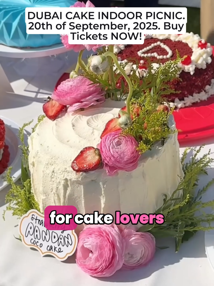 The first Dubai Indoor Cake Picnic is here. Starting on the 20th of September. Visit the website to purchase a ticket while its available. Don't miss it! #Dubaicakepicnic #Dubai 