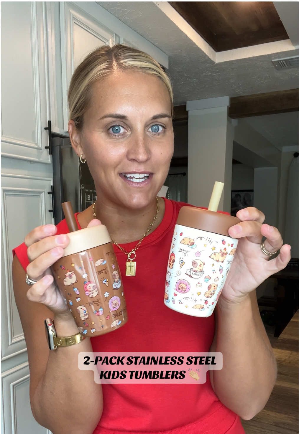 FLASH SALE NOW! 2 pack stainless steel tumblers for kids! #kidstumblers #stainlesssteel #backtoschool #kidscups #MomsofTikTok 