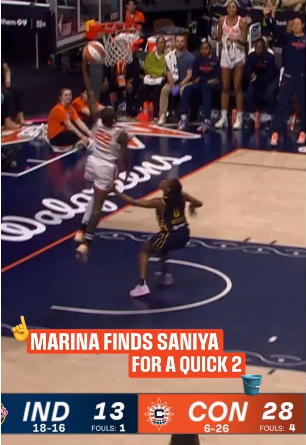 This connection 🙂‍↕️🙂‍↕️ #CTSun #BringTheHeat #WNBA #connecticut #highlights #rookie 
