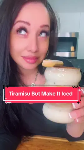 Tiramisu but make it an iced latte 🤎✨ my new coffee obsession Ingredients: • Oat milk • 1 shot espresso • 1 tsp vanilla bean paste • 1 tsp brown sugar • 1 tbsp mascarpone • 1 tsp 35% cream • Splash clear vanilla • Cocoa powder + ladyfinger Steps: 	1.	Fill glass with ice + pour oat milk 1/3 way 	2.	Froth espresso with vanilla bean paste + brown sugar, pour over milk 	3.	Froth mascarpone, cream, clear vanilla + splash oat milk, spoon on top 	4.	Sprinkle cocoa + garnish with ladyfinger 🤎☕️ #tiramisu #icedlatte #coffeerecipe #coffeetok #aestheticdrinks 