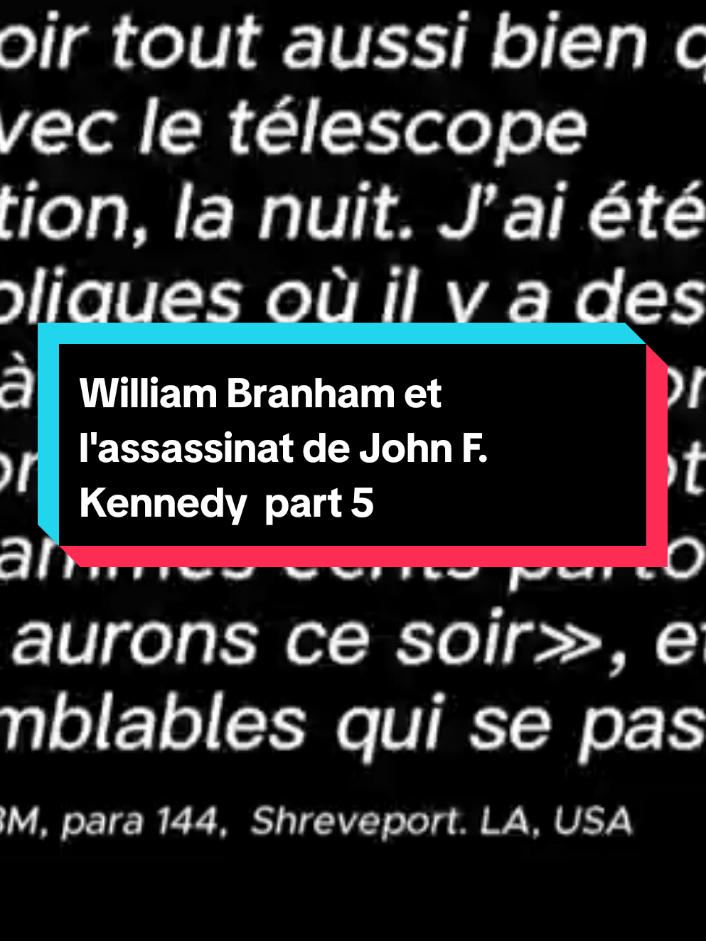Ma conclusion: William Branham n’était pas un prophète de justice, mais un complice idéologique du racisme blanc. Il a préféré critiquer Kennedy et ses gardes fédéraux plutôt que de défendre les victimes. Il a présenté les protecteurs comme des “criminels constitutionnels”, alors que les vrais criminels étaient les suprémacistes qui massacraient les innocents. Sa voix a servi de caution religieuse pour que les suprémacistes continuent à tuer et à opprimer en se sentant “justifiés par Dieu”.  Branham a trahi les Noirs, trahi l’Évangile, et s’est rangé du côté des bourreaux. William Branham et l'assassinat de  Jhon F Kennedy part5 #vgr  #messagedutempsdelafin #williambranham #Branham #branhamiste @William Marrion Branham 