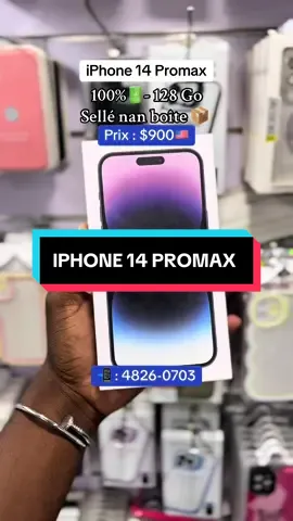 📱 iPhone 14 Pro Max ✨ Sellé / Neuf nan bwat 📦 Capacité : 128 Go 🔋 Batri : 100% 🔓 Full Unlock – mache sou tout rezo 🔹 Ekran : Super Retina XDR 6.7” ak ProMotion 120Hz (ultra lis nan mouvman) 🔹 Kamera : Triple Camera Pro 	•	Prensipal 48MP (ultra klè menm nan mitan lannwit) 	•	Ultra Wide 12MP 	•	Telephoto 12MP (zoom pwofesyonèl) 	•	Selfie 12MP TrueDepth ak Face ID 🔐 🔹 Videyo : 4K Dolby Vision HDR / Mode Cinématique 🔹 Chip : A16 Bionic (pi rapid e pi pwisan) 🔹 Batri : kenbe fasil 26 èdtan video playback sou yon sèl chaj 🚀 ✅ Disponib kounya nan Ziiistoreee 💯 Pwodui garanti, kalite serye #iphone14promax #ziiistoreee  #creatorsearchinsights #haitiantiktok🇭🇹 #apple 