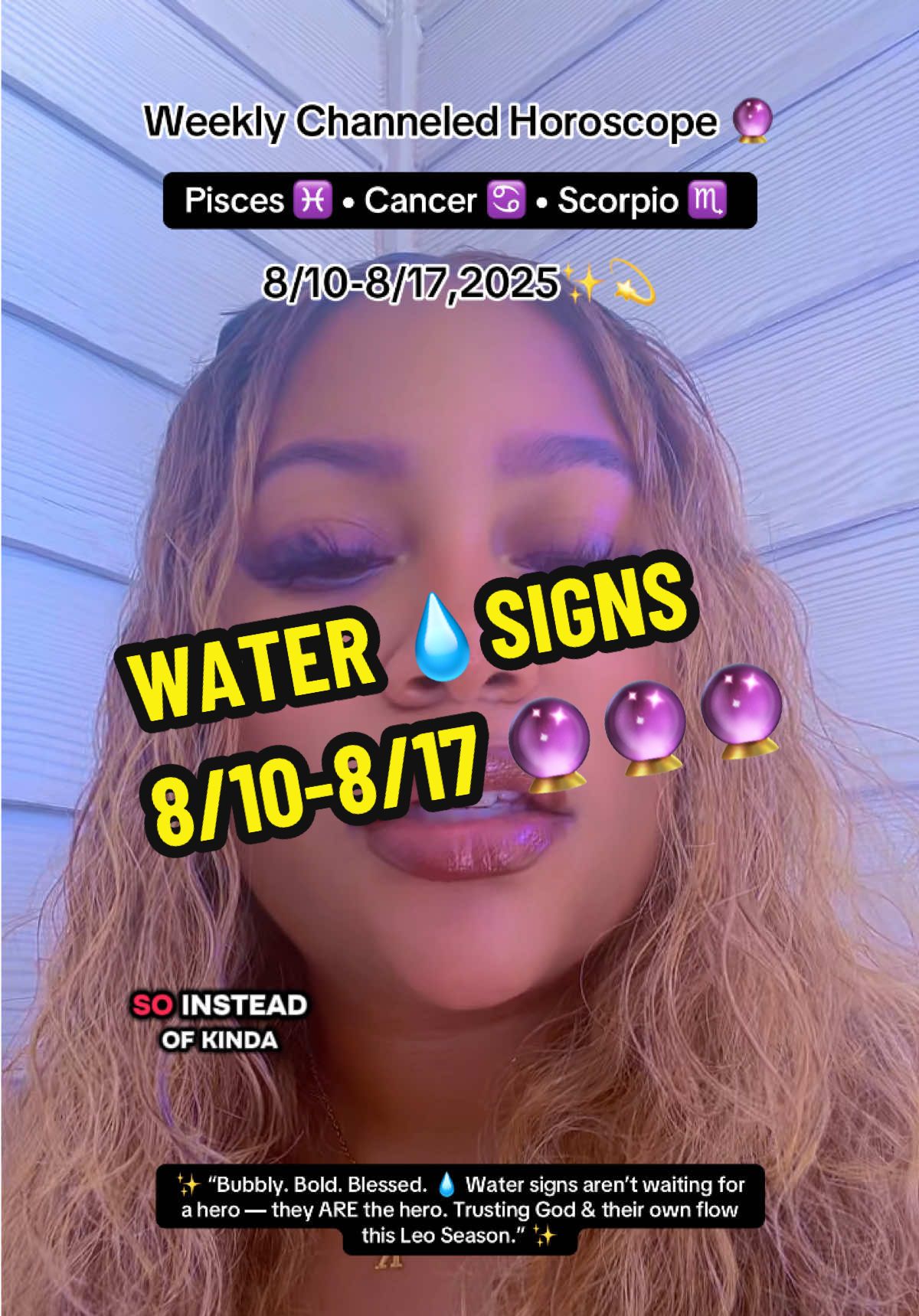 “Water signs are in their main character era 🌊✨ No more waiting to be saved , you ARE the hero, baby 💧♋️♏️♓️ #LeoSeason glow has you trusting God & flowing with your own guidance 🫶” #WaterSigns #CancerSeasonVibes #ScorpioEnergy #PiscesMagic