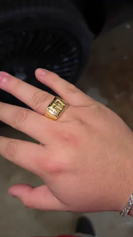 GOLD PLATED CLASSIC YELLOW JESUS RING #cejewelry #tiktokshop 