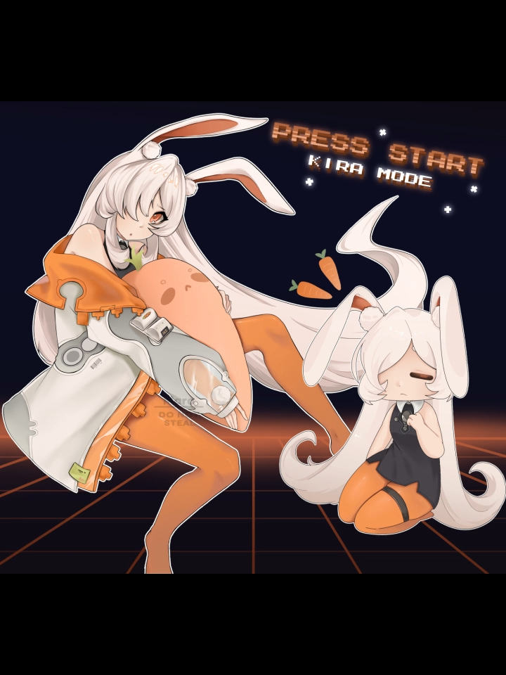 Kira art from fate trigger WOOO #fatetrigger #trigger #bunny #girl #orange #carrot #GamerGirl