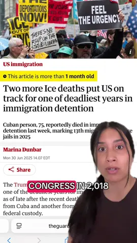 At least 12 people have lost their lives  in ICE detention centers within the first seven months of 2025, matching the total from all of 2024. 2025 on track to become a record year since public reporting from ICE began in 2018. The most recent fatality was 75-year-old Cuban Isidro Pérez, who lost his life  in June at Miami’s Krome Detention Center after chest pains. ICE’s reliance on for-profit operators and reduced oversight amid rising detention unalivings  is concerning!