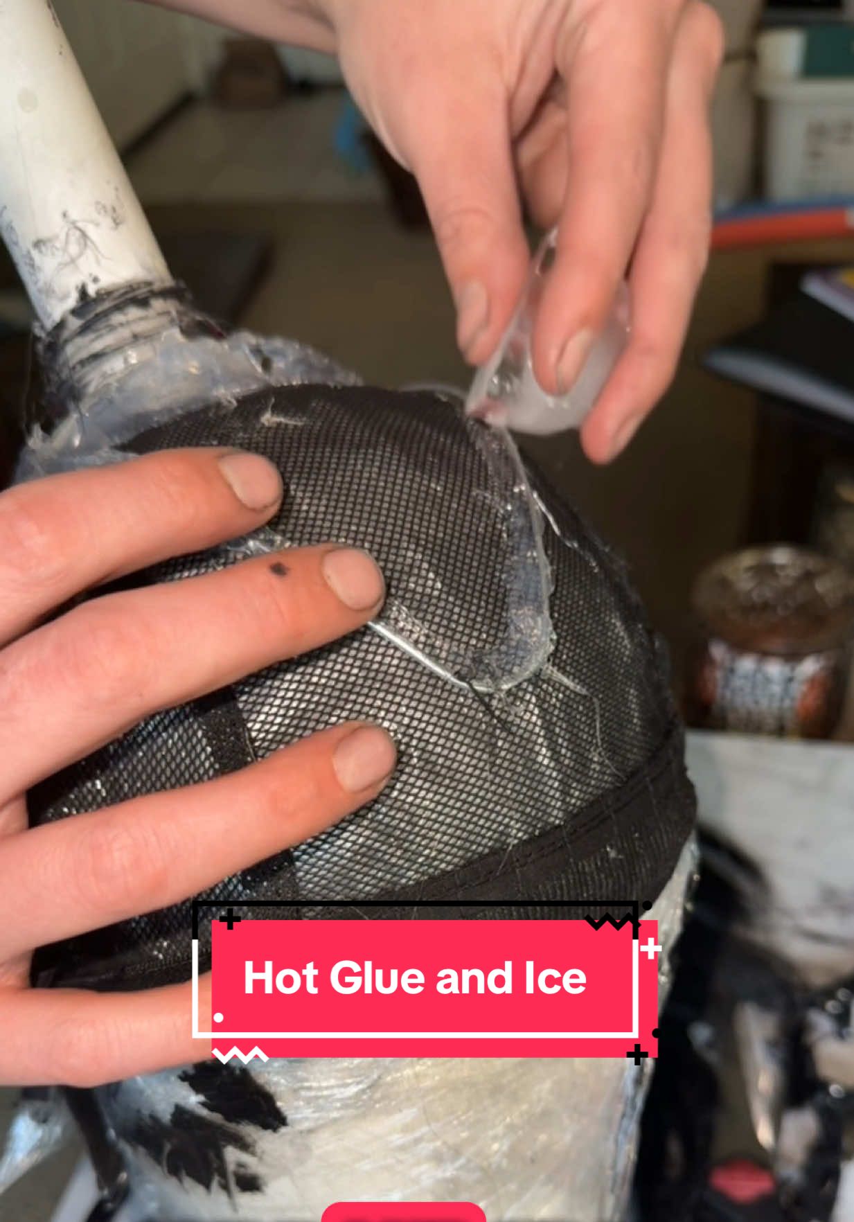 Hot glue tip to save your time and finger tips! #cosplaytips #crafting #diyhalloween #concrunch #dragoncon 