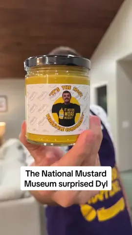 His face when he saw his very own mustard jar 🤣 #shelbanddyl #mustard #museum #couples #relationships 