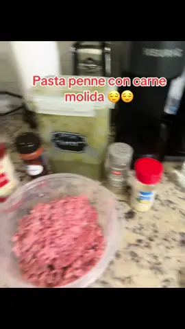 pasta 🍝 penne con carne molida 🤭🤭