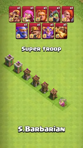 Which Super Troop Can Destroy The Highest Level Archer Tower? Clash of Clans #clashofclans #coc #shorts #status 