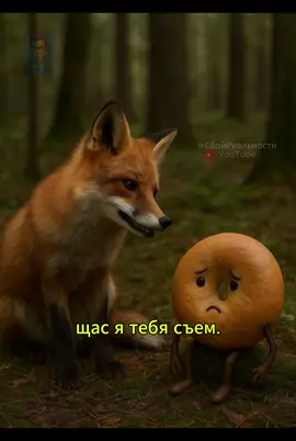 Лиса и бублик 🦊  Это другой колобок, не тот из сказки.   #нейросеть #ai #юмор #ии #мем #funny #song #songs #funnyshorts #aihumor #viral #абсурд #смешно #смешныеживотные #мемы #говорящиеживотные #лиса #бублик #колобок