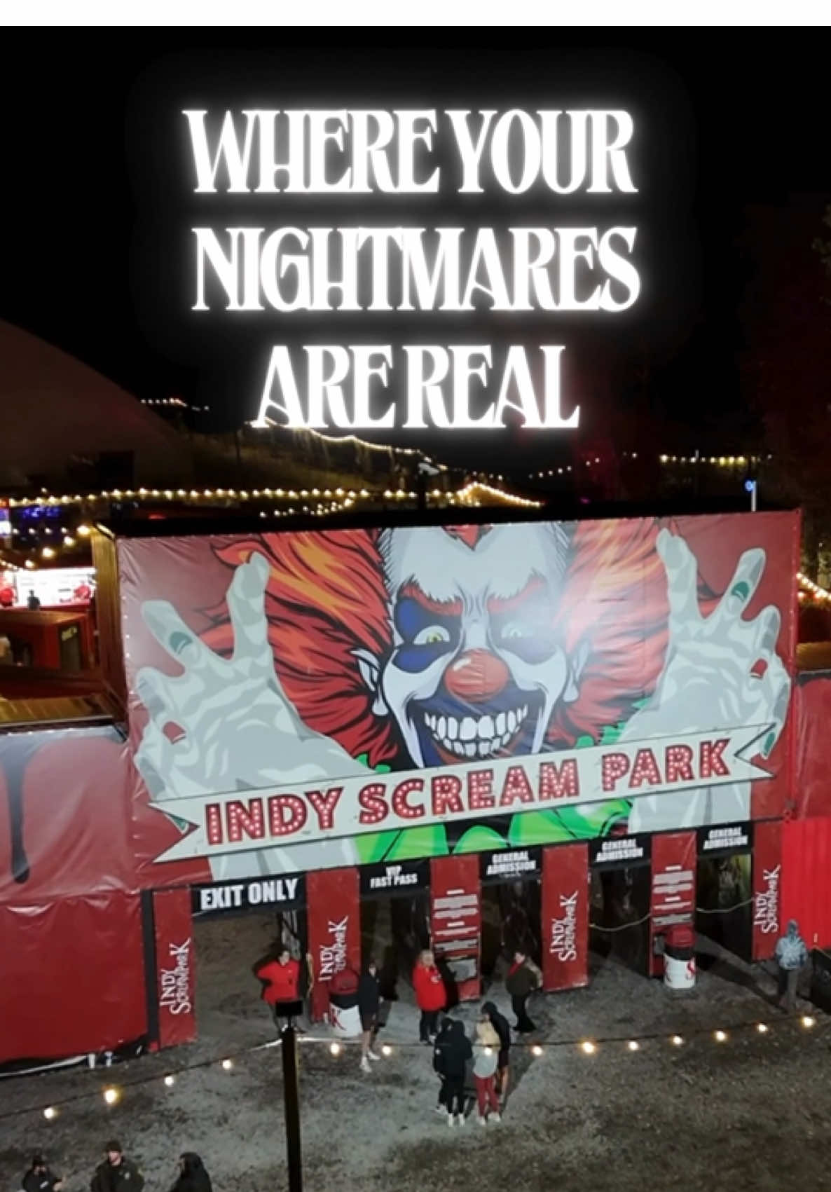 Step inside… where your nightmares are real. 🎪 Get your tickets… if you dare: https://bit.ly/44vi10N #IndyScreamPark #WhereNightmaresAreReal #HauntSeason #AndersonIN #hauntedhouse 