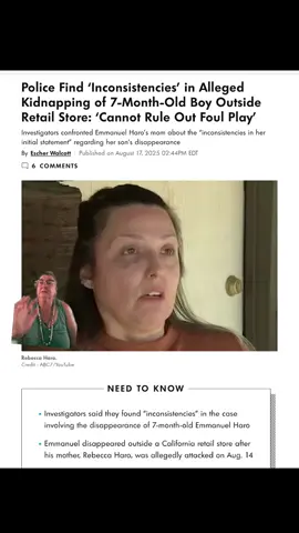 #greenscreen #northomahacatlady® #gettinmyfatbitchon #rebeccaharo #emmanuelharo  I'd like to hear your opinions in the comment section. Please be civil to one another. This is a very big tragedy, because a child may not be with us anymore.