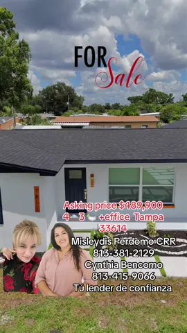 #foryou #forsale #realestate @Mortgages By Cynthia #tulenderdeconfianza  #misleydisperdomoturealtor  para ti y está propiedad disponible en el Mercado en Tampa y tiene un effice  