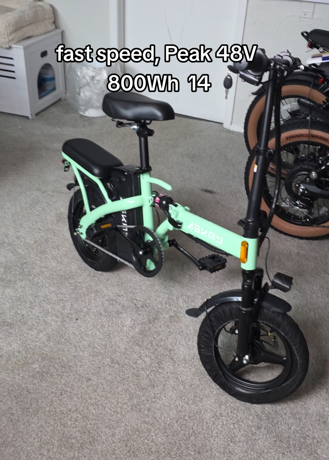 fast speed, Peak 48V 800Wh  14 #ebike #askmy #electricbike #scooter 