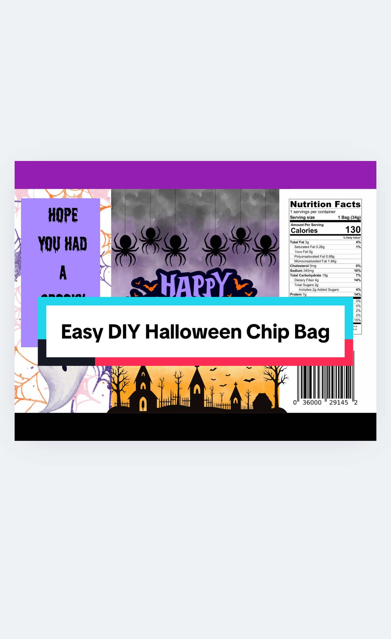 Halloween is tomorrow at this point 🤷🏽‍♀️  #Canva really is super user friendly! If you want to do your own designs….start here! #creatorsearchinsights #halloweendecorations #halloweendecor #customchipbags 
