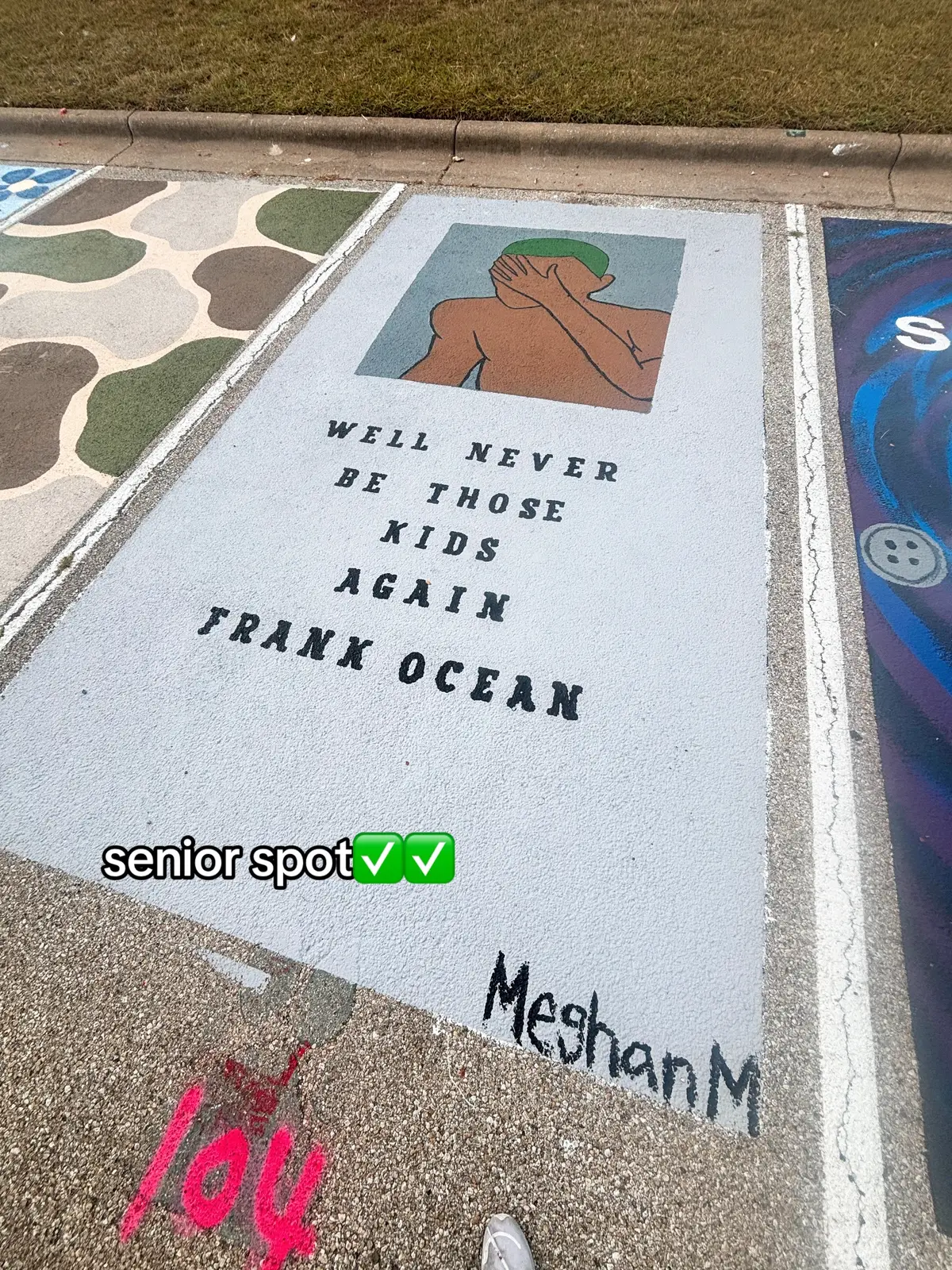 dw i added the apostrophe!! ##senioryear##seniorparkingspot##frankocean