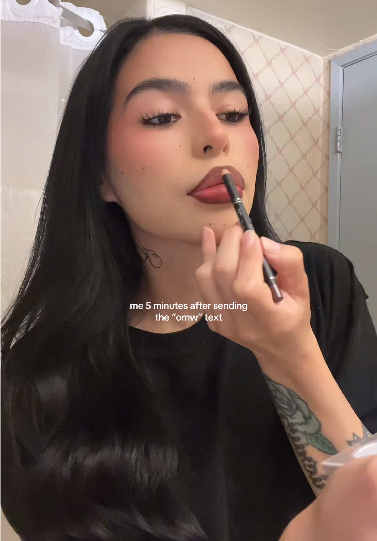 i know a lipliner hate to see me coming 🤭 #lipliner #fypシ #lipcombo #relatable #foryoupage 