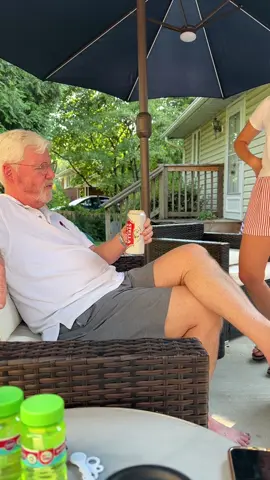 He loves his new frost buddy!! No more warm drinks on the patio! #CollegeFootball #tailgait #summeressentials #koozie 