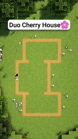 Minecraft Duo Cherry House🌸 #Minecraft #minecraftbuilding #minecrafttutorial 