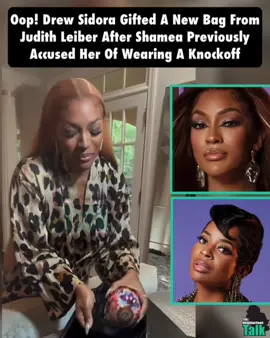 Oop! Neighbors, Judith Leiber has joined the chat! They gifted Drew a new bag after she was accused of wearing a knockoff by Shamea at the ‘RHOA’ 16 reunion! Thoughts? 💭 #rhoa