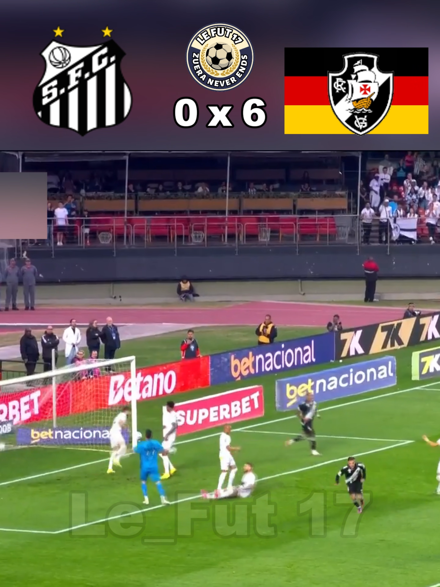 SANTOS é HUMILHADO pelo VASCO #santos #vasco #engracado #brasileirao