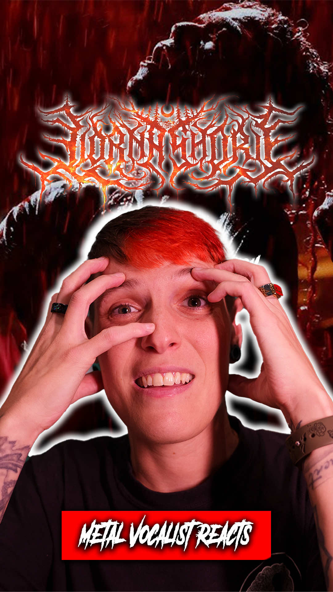 Sooo @LORNA SHORE might be from another planet. This band is incredible and @William Ramos throat was gifted by the gods of war.  But for real, this song being about his grandmother’s dementia hits close to home.  My full reaction to “Prison of Flesh” is on the KtheScreamerOfficial  #metalvocalist #lornashore 