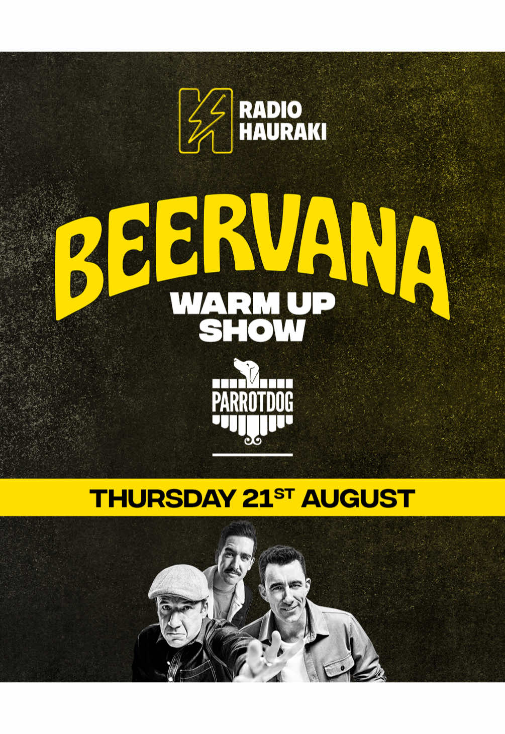 BRING IT ON WELLINGTON We’re celebrating Beervana with a live show from Parrot Dog Bar in Lyall Bay on Thursday 21st August! Grab ya mates, knock off work early and come on down to grab ya free (first 100) Backbone tee and catch up with the fellas!
