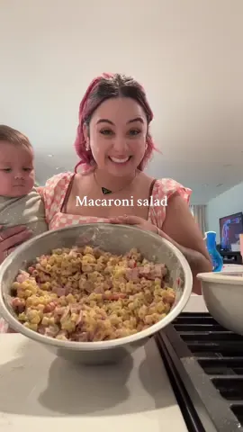 Quick an easy side dish for your next get together 😚 #mealswithabi #macaronisalad 